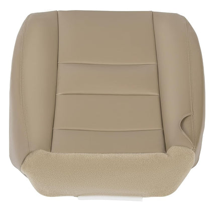 ECOTRIC Housse de siège inférieur côté conducteur en vinyle couleur sable compatible avec Ford F250 F350 2002-2007, couleur sable