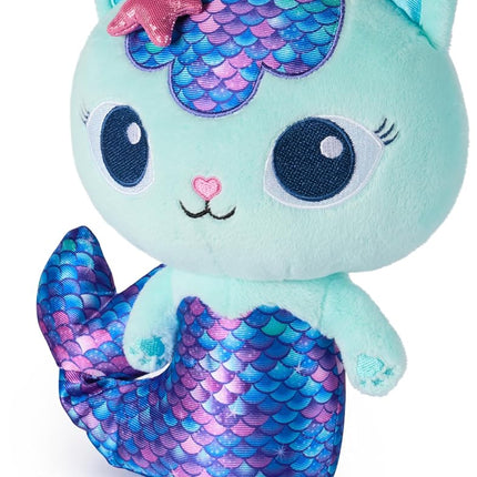 Gabby's Dollhouse, Fin-Tastic Mercat, Premium Plush Toy, 10-Inch Tall Stuffed Animal with Moving Mermaid Tail, Kids Toys for Girls & Boys Ages 3+