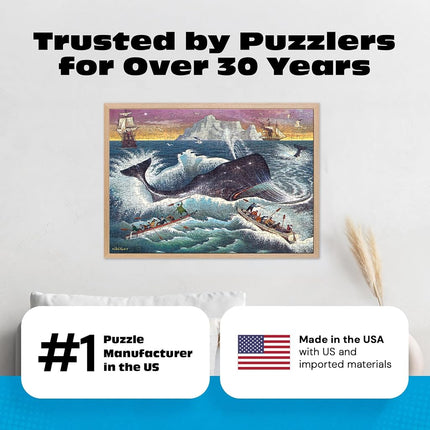 Buffalo Games – 300 Charles Wysocki: The Whale's Victory Oversized Piece Jigsaw Puzzle Larger Shapes - Great for Adults, Seniors, Family, Kids, Easy to Grip