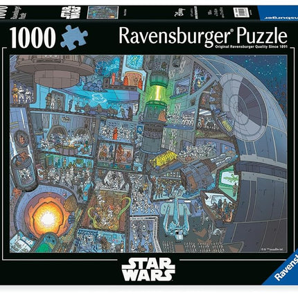 Ravensburger Star Wars: Where's Wookiee 1000 Piece Jigsaw Puzzle | Unique Piece Design | Softclick Technology for Puzzle Enthusiasts