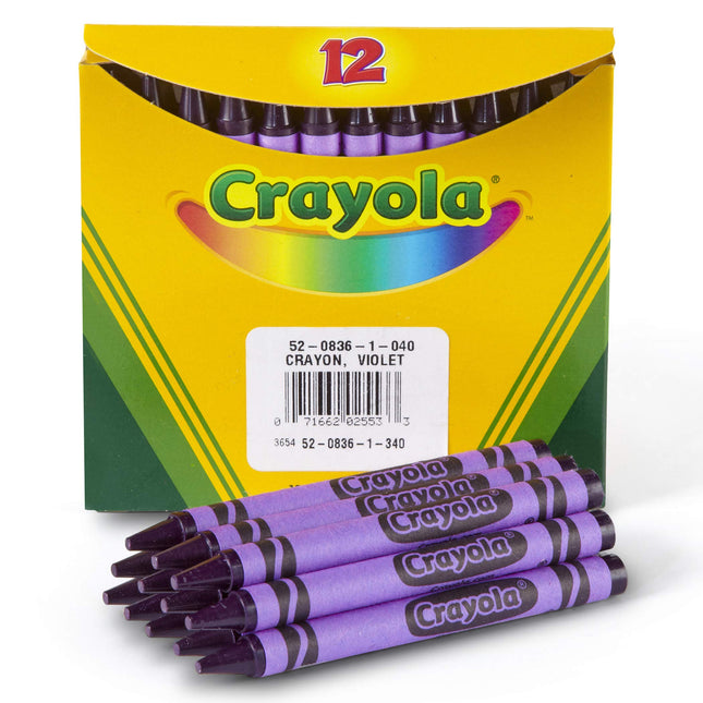 Crayola Crayons in Purple, Bulk Crayons, 12 Count, Violet, Standard (5208361040)