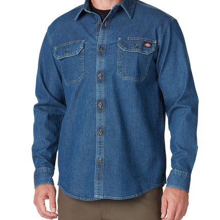 Dickies Men's Flex Long Sleeve Shirt Button, Mediu