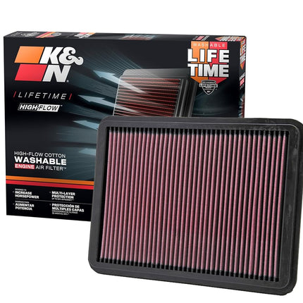 K&N Engine Air Filter: High Performance, Premium, Washable, Panel Filter: 2000-2015 (4 Runner, Sequoia, Prado, Tundra, GX470), 33-2144