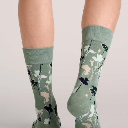 Ted Baker Men's 3 Pack Pattern Crew Dress Socks, Iceberg Green/Navy/Grey Heather, One Size