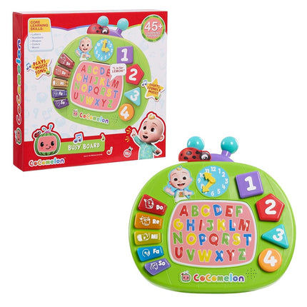 CoComelon Learning Melon Busy Board, Over 45 Phrases, Preschool Learning and Education, Kids Toys for Ages 18 Month, Amazon Exclusive Toy