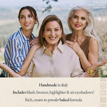 LAURA GELLER NEW YORK The Best of the Best Baked Starter Palette - Tuscan Dreams - Full Size - Includes Bronzer, Blush, Highlighter and 6 Eyeshadows - Travel-Friendly