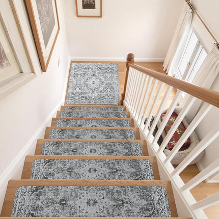 Stair Treads Non-Slip Landing Rug 31"x31" Matching Mat for Wooden Steps