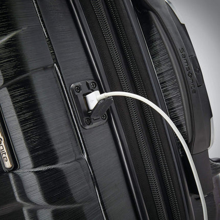 Samsonite Centric 2 Expandable Hardside Luggage Set with Dual Spinner Wheels, Black, Carry-on Spinner, Centric 2 Hardside Expandable Luggage with Spinners
