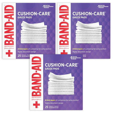 Band-Aid Brand Cushion Care Non-Stick Gauze Pads, 