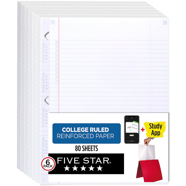 Five Star Loose Leaf Paper + Study App, Notebook P