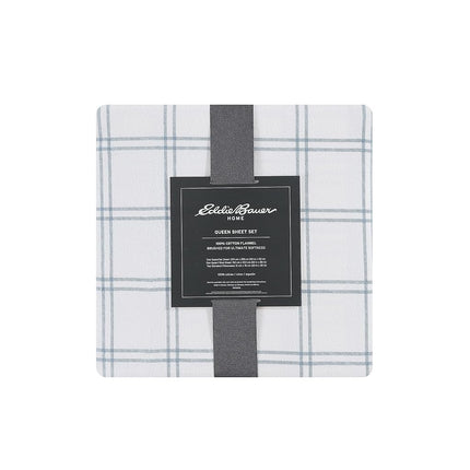 Eddie Bauer - Full Sheets, Cotton Flannel Bedding Set, Brushed for Extra Softness, Cozy Home Decor (Westridge Plaid, Full)