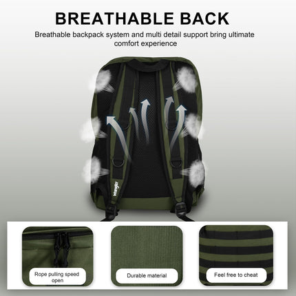 Sac à dos Wrangler Tradesman, sac à dos décontracté résistant à l'eau pour les voyages, le travail, l'école, vert, taille L