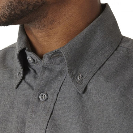 Wrangler Men's Fire Resistant Work Shirt with Two Front Pockets, Slate Grey, X-Large