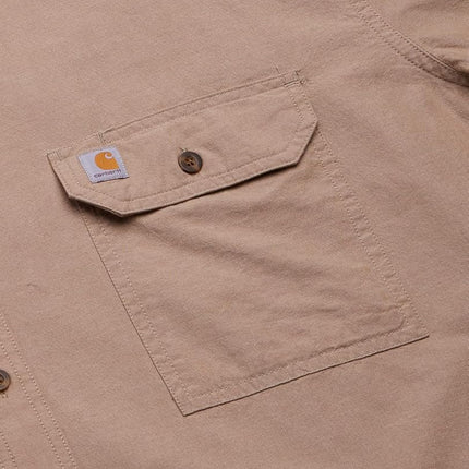 Carhartt Men's Original Fit Long Sleeve Work Utility Button Down Shirt, Black Chambray, 3XL Tall