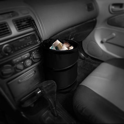 FH Group Automotriz Impermeable Plegable Portátil Pequeño Bote de Basura Contenedor de Residuos Compatible con la Mayoría de Coches, SUVs y Camionetas Negro