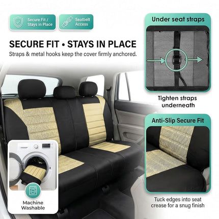 FH Group Automotive Car Seat Covers Front Set Premium 3D Air Mesh Front Seat Covers, Airbag Compatible Universal Fit Interior Accessories for Cars Trucks and SUVs - Burgundy