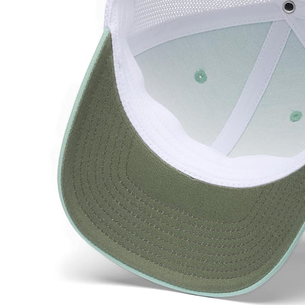 Casquette de baseball en maille PFG Columbia Sportswear, Jade brumeux/Blanc/Crochet, XXL