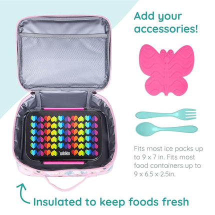 Wildkin JumpOff Jo Insulated Lunch Box – Durable, Reusable for Kids – Floral Watercolor