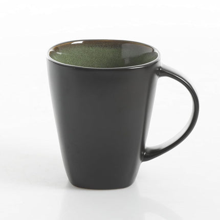 Gibson Soho Lounge Square Reactive Glaze Stoneware Dinnerware Set, Service for 4 (16pc), Green