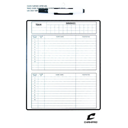 CHAMPRO Baseball/Softball Coaches Board (White)