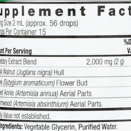 Nature's Answer Black Walnut and Wormwood Complex 2000 mg, 1 oz - Alcohol-Free Extract - Promotes Overall Well-being and Gut Function - Vegan, Non-GMO, Gluten Free