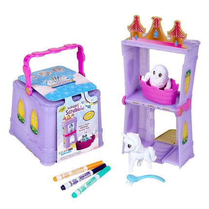 Crayola Scribble Scrubbie Peculiar Pets, Palace Playset with Unicorn and Yeti, Gift, Ages 3, 4, 5, 6