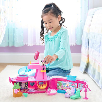Just Play Disney Junior Minnie Mouse Bowdazzling Yacht Playset, Kids Toys for Ages 3 Up