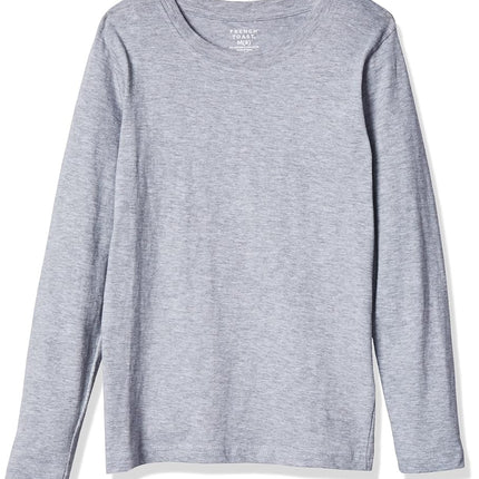 T-shirt à manches longues et col rond pour garçon French Toast, gris chiné, 4-5 ans