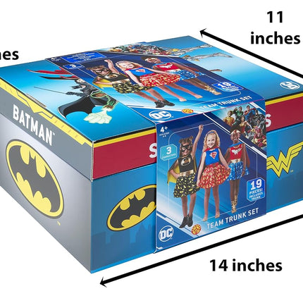 Rubies DC Girl's Trunk Set (Wonder Woman, Batman, Superman), Small