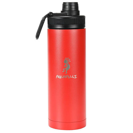 Botella de agua Aquapelli con aislamiento al vacío, 18 onzas, rojo aurora
