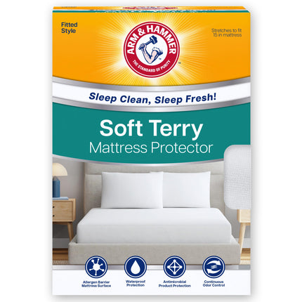 Arm & Hammer Soft Terry Mattress Protector, Waterp