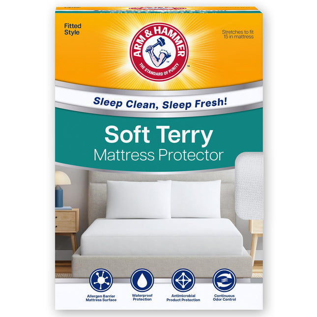 Arm & Hammer Soft Terry Mattress Protector, Waterp