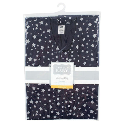 Hudson Baby Unisex Baby Cotton Sleeveless Wearable Sleeping Bag, Sack, Blanket, Star, 12-18 Months