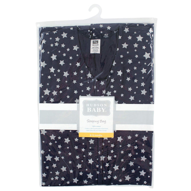 Hudson Baby Unisex Baby Cotton Sleeveless Wearable Sleeping Bag, Sack, Blanket, Star, 12-18 Months
