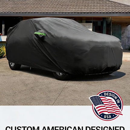 Proadsy Car Cover for Subaru Crosstrek 2018-2022 2023, Waterproof All Weather Automobiles, Windproof Sproof Rain Hail Sun UV Protection Full Outdoor Indoor Exterior Covers, Black