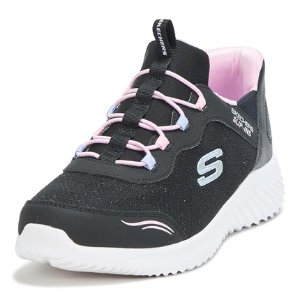 Skechers Girls' Bounder Simple Cute Trainer, Black