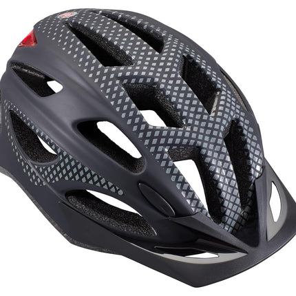 Casque de vélo adulte Schwinn Beam LED, conception réfléchissante pour la sécurité à vélo, coque légère, ajustement par molette, 58-61 cm, noir mat