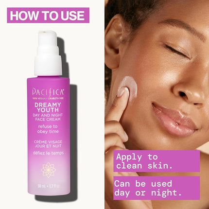 PACIFICA Dreamy Youth Crema Facial de Día y Noche para Unisex 1.7 oz, 50 mililitros