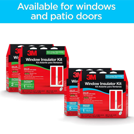 3M 2130W6 Indoor Window Insulator Kit, 3-Window Kit