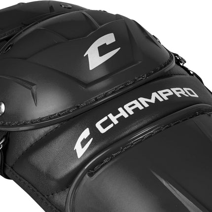 CHAMPRO Optimus MVP Double Knee Baseball Catcher’s Leg Guards, 12" Shin Length