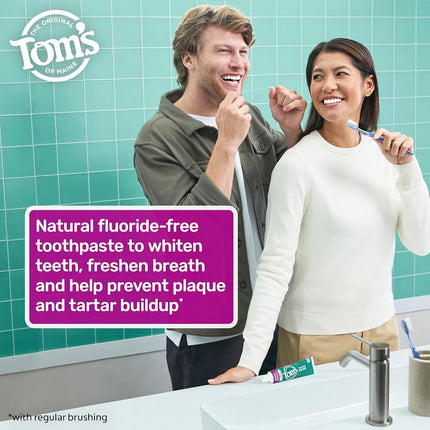 Tom's of Maine Natural Fluoride-Free Antiplaque & Whitening Toothpaste, Fennel 5.50 oz ( Pack of 2)