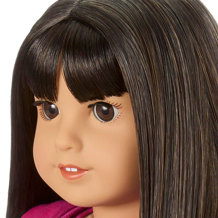 American Girl Truly Me 18-inch Doll #130 with Brown Eyes, Straight Black-Brown Hair, Light-to-Medium Skin, for Ages 6+
