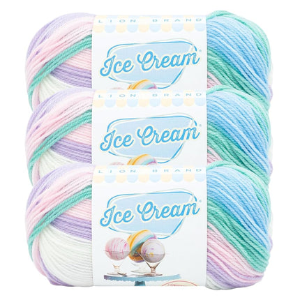 Lion Brand Yarn Love Potion Baby Ice Cream Yarn Crochet Knitting Yarn 3 Balls