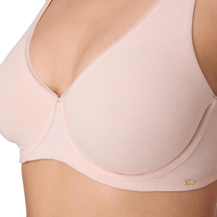 Bali Womens Underwire Bra, Cotton Collection 2-ply Underwire Bra, Moisture-Wicking, Full Coverage, Convertible Straps, Light Buff, 38D