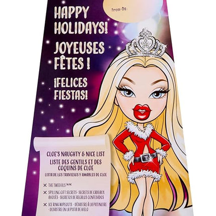 Bratz Very Merry Cloe - Fashion Doll With Real Fashion and Accessories, Special Christmas Theme, Holiday Packaging, Cute Toys for Girls, Red