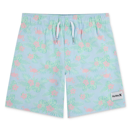 Bermudas de natación Hurley Flamingo Pull On, Azul Hielo/Múltiple, 5
