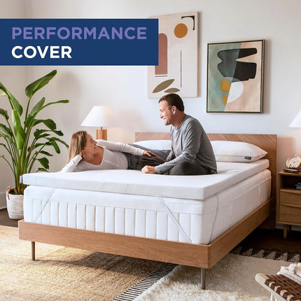 Tempur-Pedic TEMPUR Supreme 3-Inch Mattress Topper, Medium Firm, Queen, White