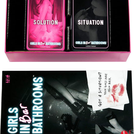 Mattel Games Girls in Bar Bathrooms Adult Party Game for Girls and Bachelorette Parties for 3 or More Players for a Hilarious Game Night of Memories