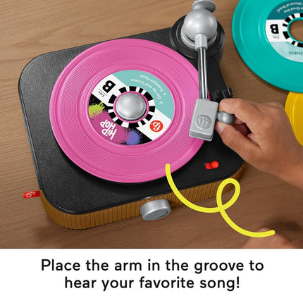 Fisher-Price Musical Toy, Rockin’ Record Player for Preschool Pretend Play for Kids Ages 3+ Year, HXX58