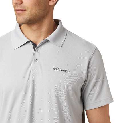 Columbia Men's Utilizer Polo Shirt, Cool Grey, Large Tall